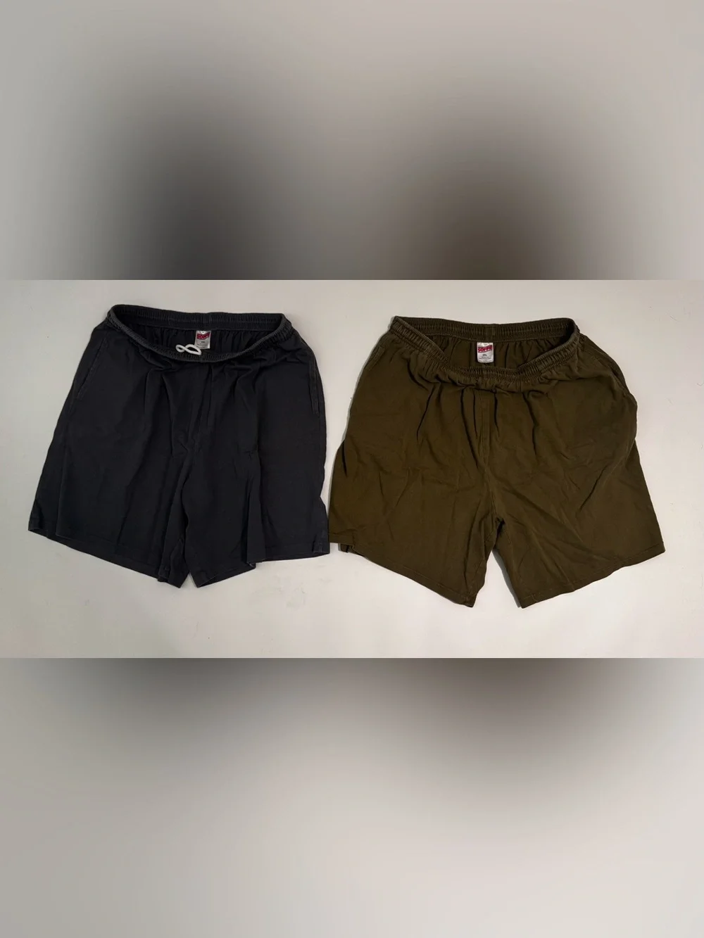 Soffe Men's Athletic Shorts in Olive and Black